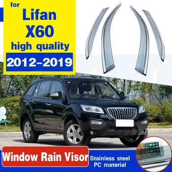 La ventana de coche deflectores para Lifan X60 2012~2019 coche deflector de viento de la guardia de la lluvia de ventilación visera estilo de la cubierta de accesorios 4pcs