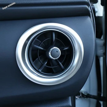 Lapetus Panel de la Izquierda + Derecha de Aire de la Toma de corriente de CA de Ventilación Anillo de Cubierta de Recorte de 2 piezas Para Toyota Corolla 2017 2018 Accesorios de Acero Inoxidable