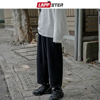 LAPPSTER Hombres Harajuku, Pantalones Harem 2020 Otoño de Ropa de Algodón pantalones de Chándal de Hombre Gris Vintage Corredores de Pantalones Casual coreano Ropa