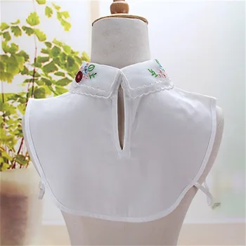 Las mujeres del Bordado Falso Cuello de la Blusa Desmontable Collar para las Mujeres Ropa Accesorios Falsos Collar W64