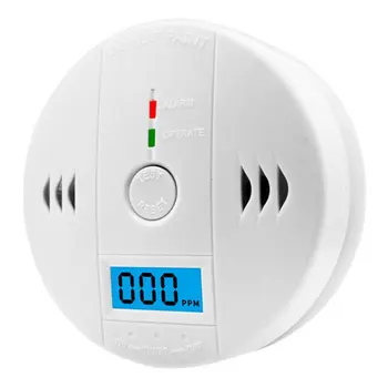 LCD de Monóxido de Carbono Detector de la Alarma del CO del Gas Sensor de Advertencia de Alarma de Monitor Tester de Seguridad de la Casa de Monóxido de Carbono Smart Sensor