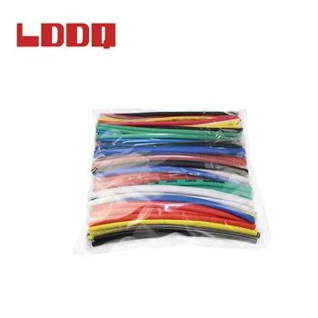 LDDQ 140pcs Cable Eléctrico del Tubo de Kits del encogimiento del Calor de Tubo tubo de Envoltura de Manga Surtidos en 5 Tamaños, Color Mezclado