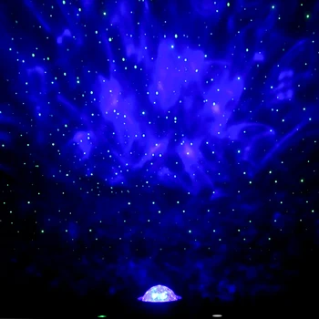 LED de colores Stary Cielo Proyector de Música Bluetooth Jugador Estrella de la Rotación de la Nube de Luz de la Noche de los Niños Regalos de Navidad Dormitorio de la Lámpara