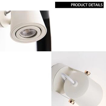 LED de rotación de la pared lámparas GU10 Moderno simple de Aluminio Ajuste de lámpara de pared creativos sala de estudio, dormitorio, pasillo de Luces de Pared de 220V