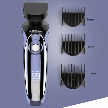 LED máquina de afeitar Eléctrica Recargable USB Barba Trimmer Máquina de Afeitar para los Hombres la Barba de Afeitar en Húmedo-Seco de Doble Uso Lavable Clipper Pelo