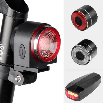 LED Recargable USB Trasero de la Bicicleta de Luz de Freno de Auto Detecta Cola de la Bicicleta Lámpara de Control Remoto Inalámbrico de Ciclismo de la luz trasera Campana de Alarma