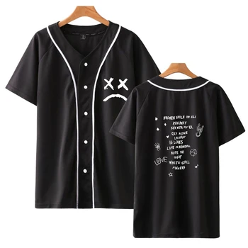 Lil Peep T Camisa de los Hombres Y las Mujeres Harajuku Ropa Populares de HIP HOP de Manga Corta de Béisbol Camisetas Japonés Ropa de Verano de la Camisa