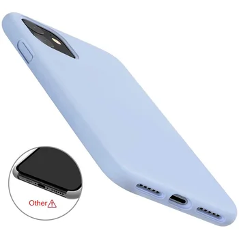 Lindo Líquido Sólido Caramelo de la caja del Teléfono para el iPhone 11 Max Pro XS XR X SE 2020 Simple funda de Silicona para el iPhone 6S 7 8 Plus Tapa Blanda