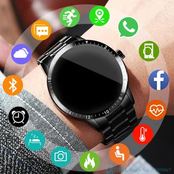 Llamada por Bluetooth Inteligente Reloj Masculino de los Hombres del Smartwatch de la Electrónica Inteligente Reloj Para Android IOS Fitness Tracker Full Touch Smart-watch