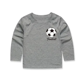 Llena la Manga de Niños del Bebé Camisetas de los Niños Primavera Otoño de Fútbol Camisetas de los Niños del Equipo de Ropa de Fútbol en 3D Tops de Verano Lleva