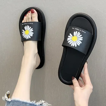 LLUUMIU 2020 Zapatillas de Damas de las Mujeres Piscina al aire libre Zapatillas de Mujer de Verano de Sesame Street Daisy No-el deslizamiento Suave de la parte Inferior Zapatillas Mujer