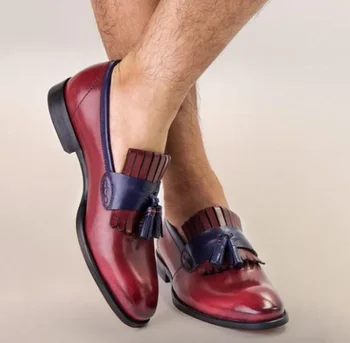 Los hombres de Cuero de la Pu de la Moda de Monje de la Correa de los Zapatos de Vestir Promocionales Mocasines Zapatos Vintage Clásico Masculino Casual Zapatos De Hombre HB129