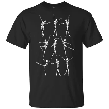 Los hombres DEL Esqueleto Bailando Ballet de Halloween Esqueleto Bailarina T-Shirt Tamaño M-3Xl Regalo Fresco de la Personalidad de la Camiseta
