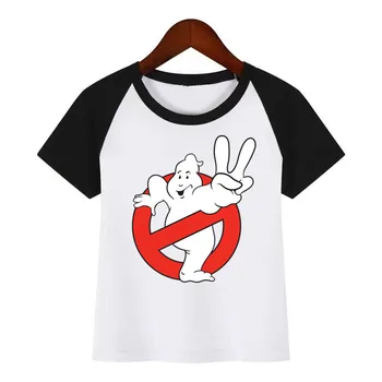 Los niños cazafantasmas Nuevos dibujos animados camiseta de Chico Chica Divertida Tops Hipster de Verano Camisetas Camisetas Traje de los Niños de la Moda de la Ropa T Camisa