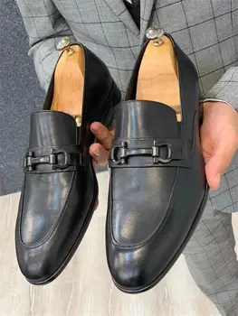 Los Zapatos de los hombres de Alta Calidad de Cuero de la Pu de la Moda Nueva Elegante Diseño del Slip-en los Zapatos Casual Formal Básica Zapatos Zapatos De Hombre HG039