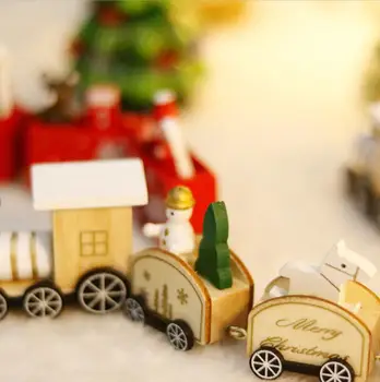 Luanqi Decoraciones De Navidad Para El Hogar Tren De Madera Artesanal De Juguetes De Santa Claus Adornos De Navidad De Regalo Colgante De Decoraciones Natal 2020