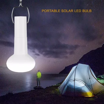 Luces de energía Solar Recargable Solar Bombilla LED Portátil Lámpara de suspensión para el Jardín al aire libre Tienda de campaña de Pollo a la Casa de Emergencia