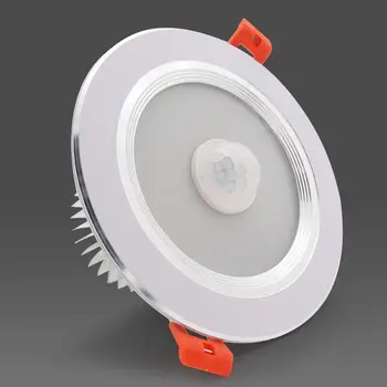 LukLoy de Infrarrojos Cuerpo Humano Sensor de Downlight LED Sensor de Radar Reflector del LED, Luz y Sonido, el Control de la Inducción de Techo Abajo luz