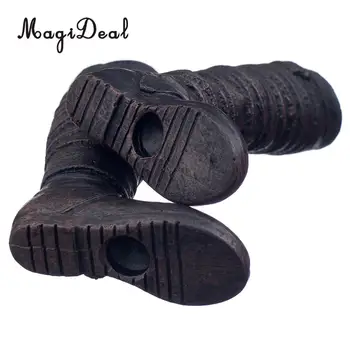 MagiDeal Negro Escala 1/6 de Plástico con Botas de los Zapatos de 12 Pulgadas Figura Masculina del Cuerpo de Fiesta al aire libre Acc