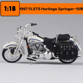Maisto 1:18 Harley Davidson 1997 FLSTS Heritage Springer Motocicleta modelo del metal Juguetes Para los Niños Regalo de Cumpleaños Colección de Juguetes