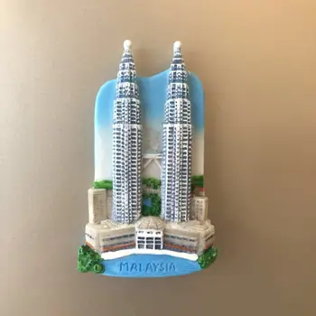 Malasia de Recuerdo para Turistas 3D de Resina Refrigerador etiqueta Engomada de la Atracción de la Construcción de Elvis Montaña Durian Imán de Nevera de Souvenirs Regalos