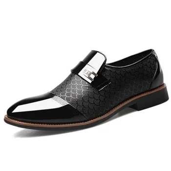 Mazefeng de la Moda de Deslizamiento en los Hombres Zapatos de Vestir de los Hombres Oxford, el Negocio de la Moda Vestido de los Zapatos de los Hombres De 2019 Nuevo Clásico de Cuero de los Trajes DE los Hombres Zapatos