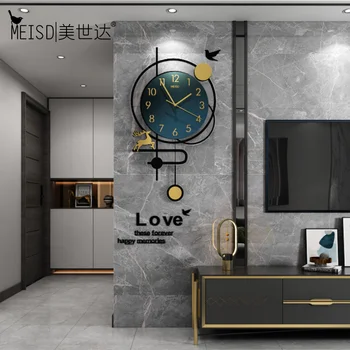 MEISD 2020 Nuevas Llegadas de Cuarzo Reloj de Péndulo del Reloj de Pared Caliente de la Venta amplio y Moderno Diseño de Habitación Horloge Arte de la Decoración de Envío Gratis