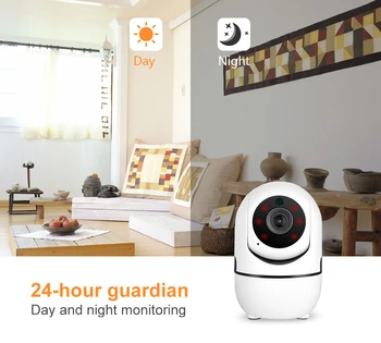 Mejor Smart Baby Monitor Casa de la Vigilancia de la Seguridad de la Nube IP de la Cámara de Seguimiento Automático de la Cámara de Red con WiFi Inalámbrica Cámara de CCTV