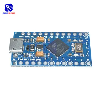Micro USB ATmega32U4 Pro Micro 3.3 V/5V 8MHz/16MHz Módulo para Arduino Leonardo ATMega32U4 Controller Pro Micro Reemplazar ATMega328