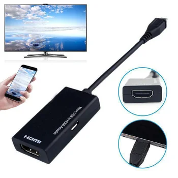 Micro USB HD 1080P Audio Cable de Vídeo Para HDTV Converter Conector del Adaptador Para el ordenador Portátil del Teléfono