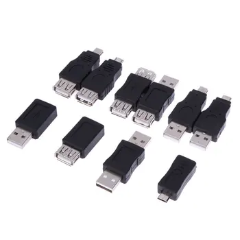 Micro USB Mini Cambiador de Adaptador Convertidor 10PCS OTG USB Macho a Hembra de HDMI Macho a Hembra (estándar HDMI 19pin Conexión) Pieza