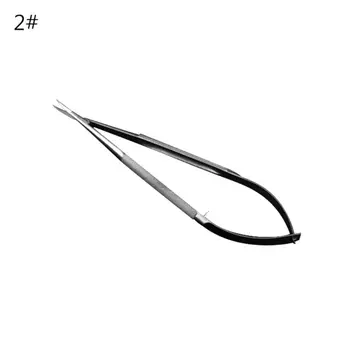 Microscópico de Tijera Forcep Sonda Micro Gancho Pinza Espátula de 12 cm de Acero Inoxidable