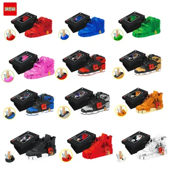 Mini bloques de construcción de juguetes pequeños zapatos y Lápiz contenedor modelo de bloques de rompecabezas juguetes para los niños como regalos
