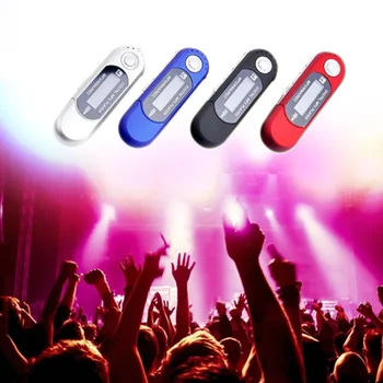 Mini Flash USB Reproductor de MP3, Pantalla LCD Soporte para Flash de 32 gb TF/SD Ranura de la Tarjeta Digital, reproductor de música mp3