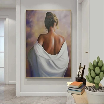 Moderna Mujer Desnuda Lienzo de Pintura Abstracta Retrato de mujer Sexy Cuerpo de Afiches Impresiones de Arte de la Pared de la Imagen para la Sala de estar Decoración de Cuadros