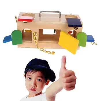 Montessori Colorido De La Caja De La Cerradura De Los Niños La Educación De Los Niños De Preescolar De La Formación De Los Juguetes