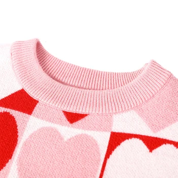 Mudkingdom Niñas Suéter De Jersey De Manga Larga Lindo Patrón De Corazón De Las Niñas Ropa De Invierno 2020 El Otoño De Moda Suéter De Punto