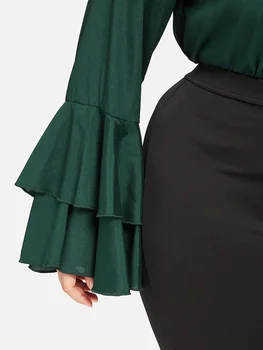 Más el tamaño de Ropa de Mujer de la Vendimia O-Cuello Casual de Gasa Blusas tops 5XL XXXXL Blusas blusa de las mujeres blusas mujer de moda 2020