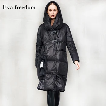 Más grueso caliente con capucha abajo chaquetas mujeres Original de gran tamaño de más de pato abajo abrigos más gruesos abrigos F69 de -20 clima frío