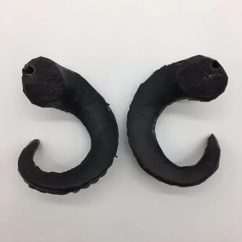 Negro Simulación de Plástico de Cabra de BRICOLAJE de Cosplay de la Diadema de Ovejas cuerno Artificial de la Decoración del hogar