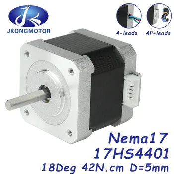Nema17 Motor paso a Paso 42 motor 1.8 Grados de 42N.cm 4-lleva D=5mm Nema 17 motor 1.7 17HS4401 de la impresora 3D del motor y de la CNC XYZ
