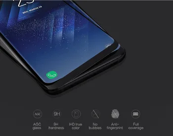 Nillkin Para Samsung Galaxy S9+ S9 Plus 3D CP+ MAX Completo de la Cubierta de Cristal Templado Anti-Explosión Protector de Pantalla