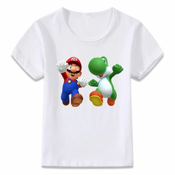 Niños Ropa T Camisa de Mario y Yoshi Lindo Divertido a los Niños T-shirt para Niños y Niñas de Niño Camisetas Camiseta oal242