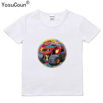 Niños T-Shirt Para Niños Máquina Camiseta Tops de los Niños a una Velocidad increíble de Manga Corta para Niño de la Camisa de T176X
