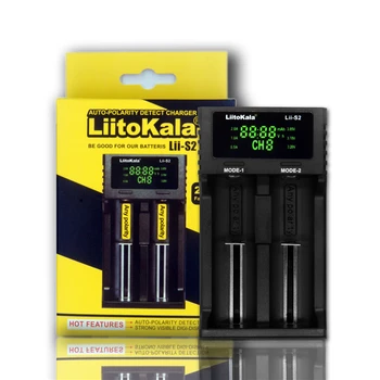 NUEVA 2018 Liitokala Lii-S2 Cargador de Batería Auto-detección de polaridad inversa Para 18650 batería 26650 18350 18340 AA AAA de li-ion, Ni-MH