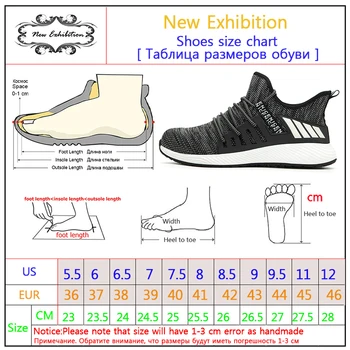 Nueva exposición de Zapatillas de deporte Zapatos de Trabajo 2019 Moda Ligero Transpirable Hombres de punta de Acero Industrial y de la Construcción, Botas de Seguridad de Trabajo