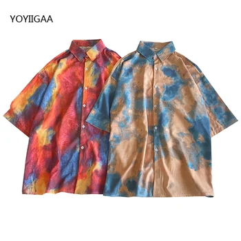 Nueva Moda de las Mujeres Blusa Camisa Tie-dye Impreso Mujer Camisetas de Verano de Manga Corta de las Mujeres de la Camisa Casual de las Señoras Niñas Blusa de Camisetas de