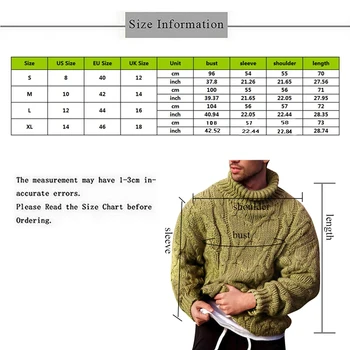 Nueva Moda Para Hombre De Ajuste Suelto Cuello Suéteres De Invierno Gruesa Cálido Tejido Jersey Suéter Masculino Casual Prendas De Punto Trajes Más El Tamaño