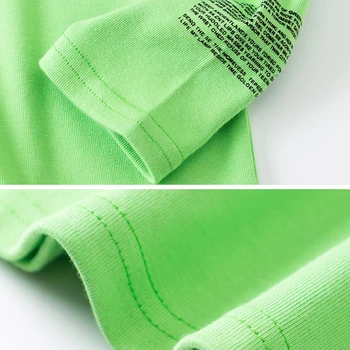 Nueva primavera otoño niños camisetas de color verde negro de niños y niñas T-shirts de algodón 1-12Y los niños de manga larga tops ropa