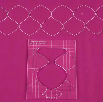 Nueva regla de la frontera sampler conjunto de la plantilla para la máquina de coser se puede crear hermosas fronteras 1 juego =4 piezas #RL-04W